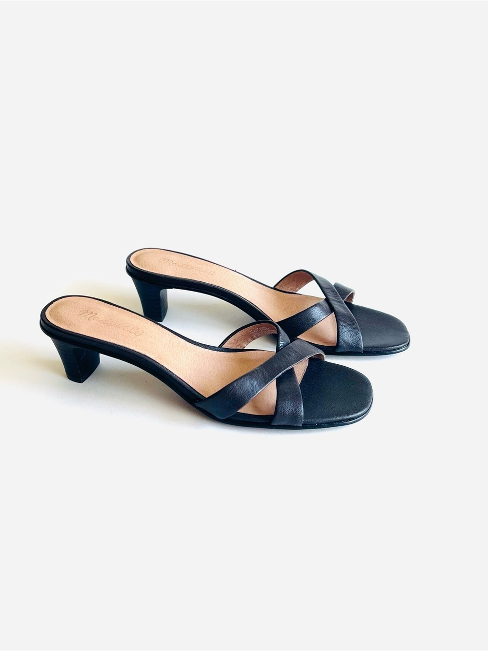 Madewell Chocolate Brown Genuine Leather Heeled Sandals size 8.5